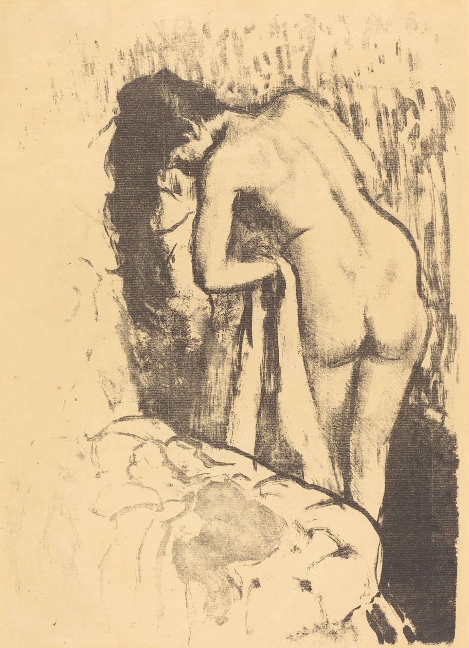 Meztelen nő áll, szárítja magát Femme nue debout, a sa toilette, c. 1890. alkotó: Edgar Degas