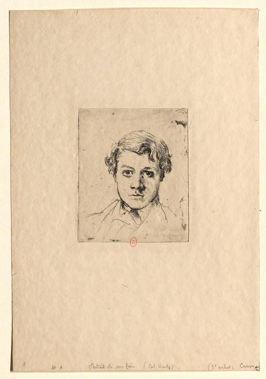 A művész fivérének portréja (René Degas) alkotó: Edgar Degas