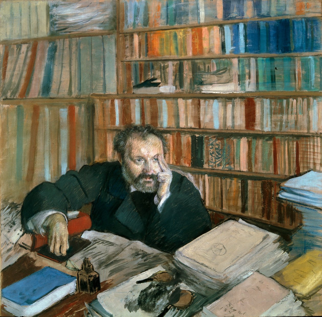 Edmond Duranty (1833-1880) író és művészeti kritikus portréja. Edgar Degas (1834-1917) festménye alkotó: Edgar Degas