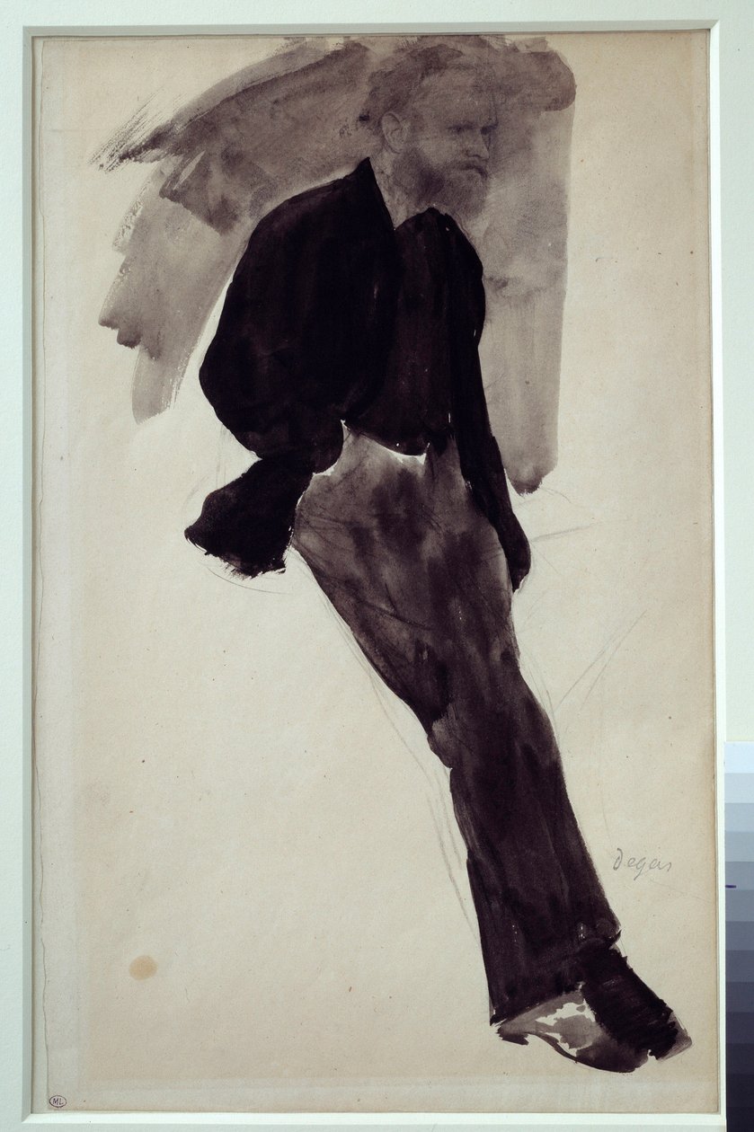 Edouard Manet portréja Kínában festett, Edgar Degas (1834-1917) 1860 körül V. 0,35 x 0,20 m Párizs. Orsay Múzeum alkotó: Edgar Degas