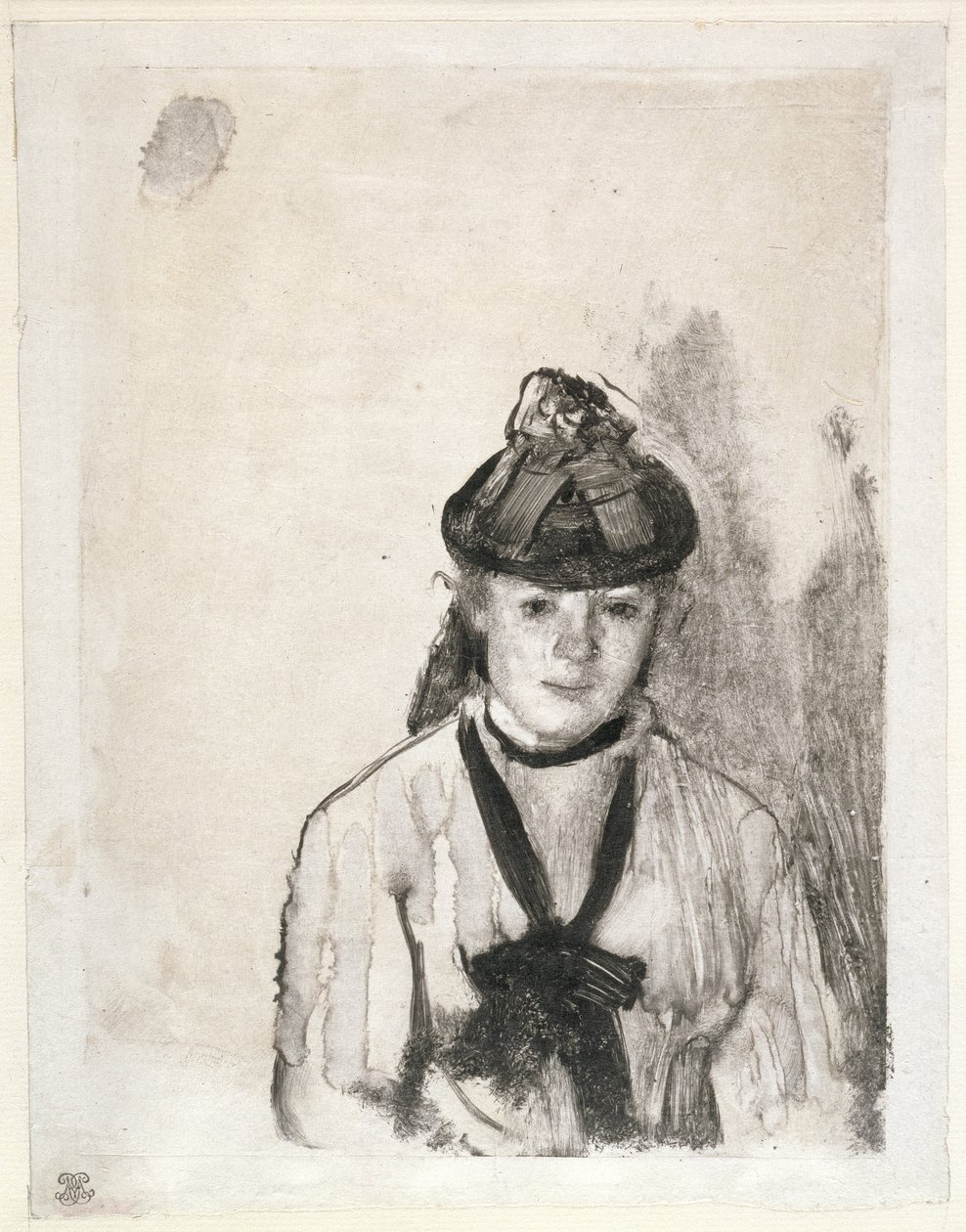 Ellen Andrée portréja, 1876 körül alkotó: Edgar Degas
