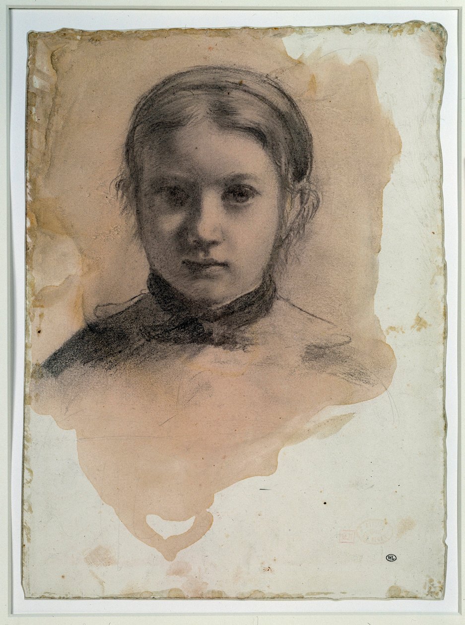 Giovanna Bellelli portréja Tanulmány a „Bellelli család” számára Edgar Degas rajza alkotó: Edgar Degas