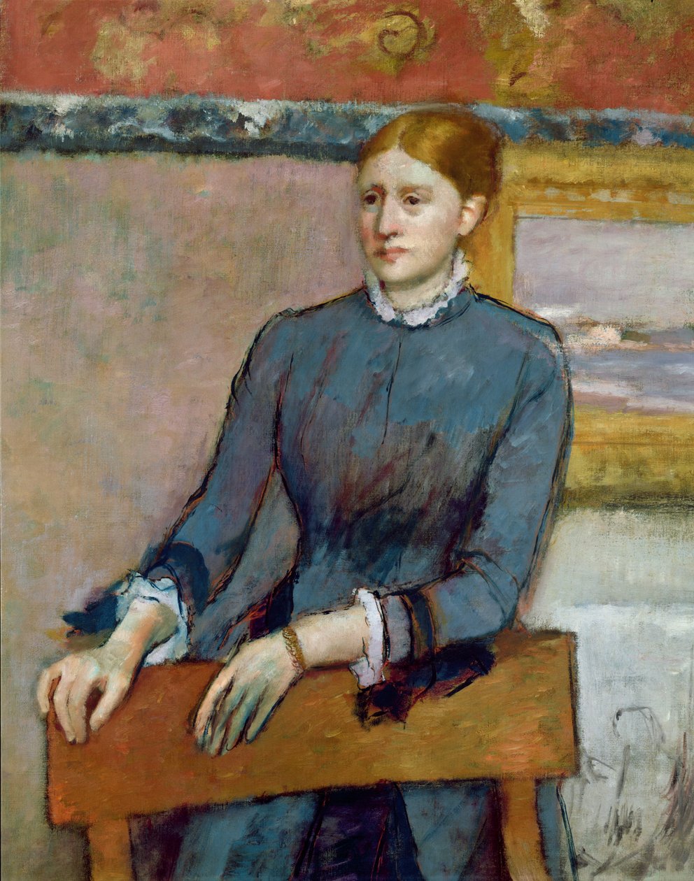 Helene Rouart portréja a Fathers Study-ban, Helene részlete, 1886 körül olaj, vászon alkotó: Edgar Degas
