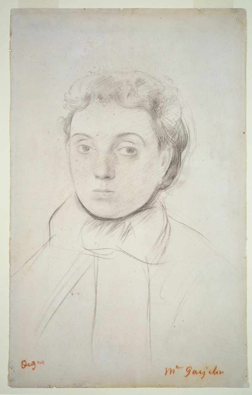 Joséphine Gaujelin portréja, 1867 előtt (kréta papíron) alkotó: Edgar Degas