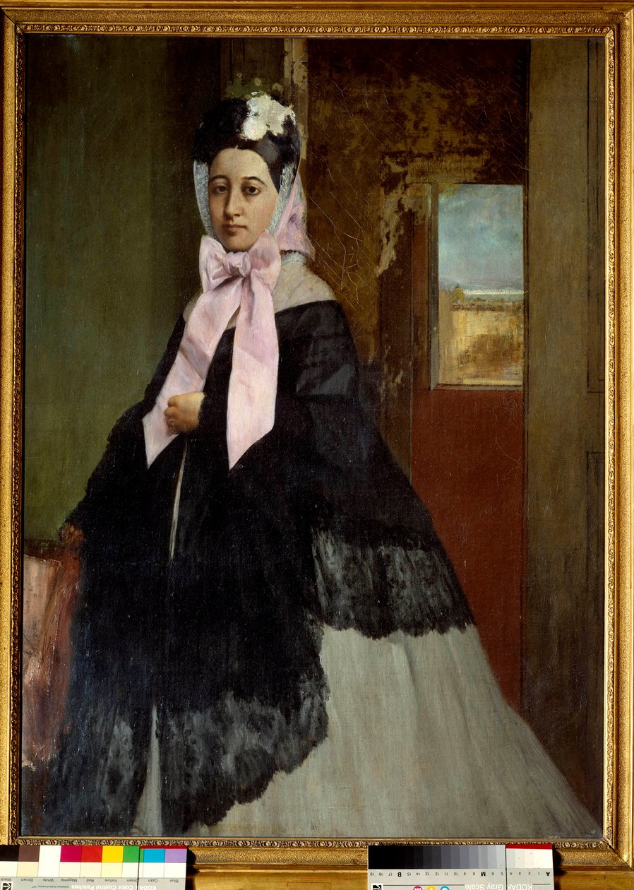 Therese Degas, a művész nővére portréja Edgar Degas festménye (1834-1917) 1863 V. 0,89 x 0,67 m Párizs, Muse d