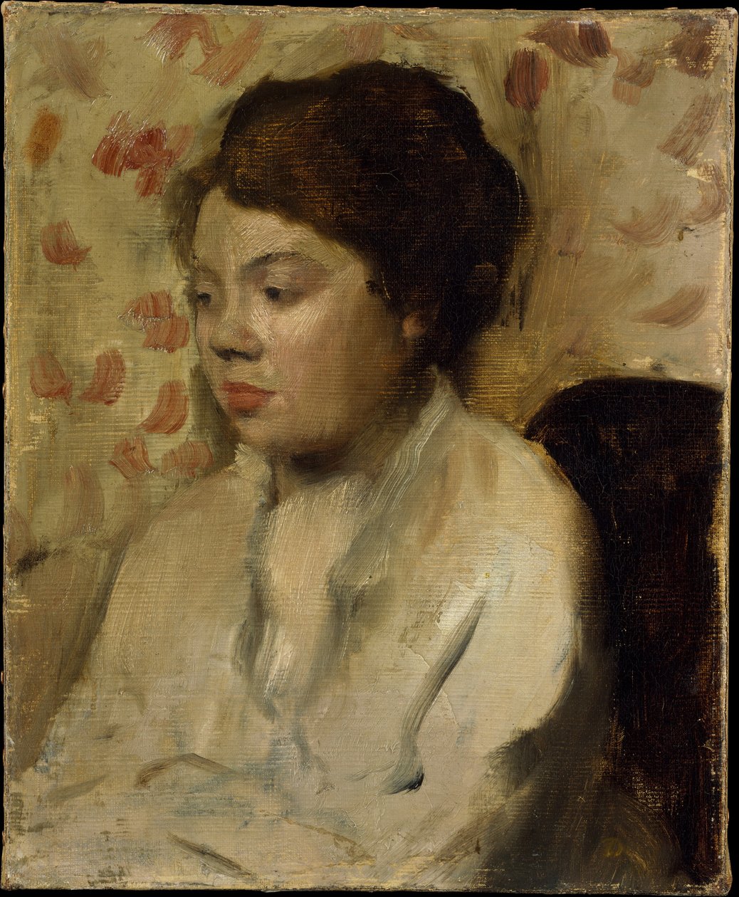 Egy fiatal nő portréja alkotó: Edgar Degas