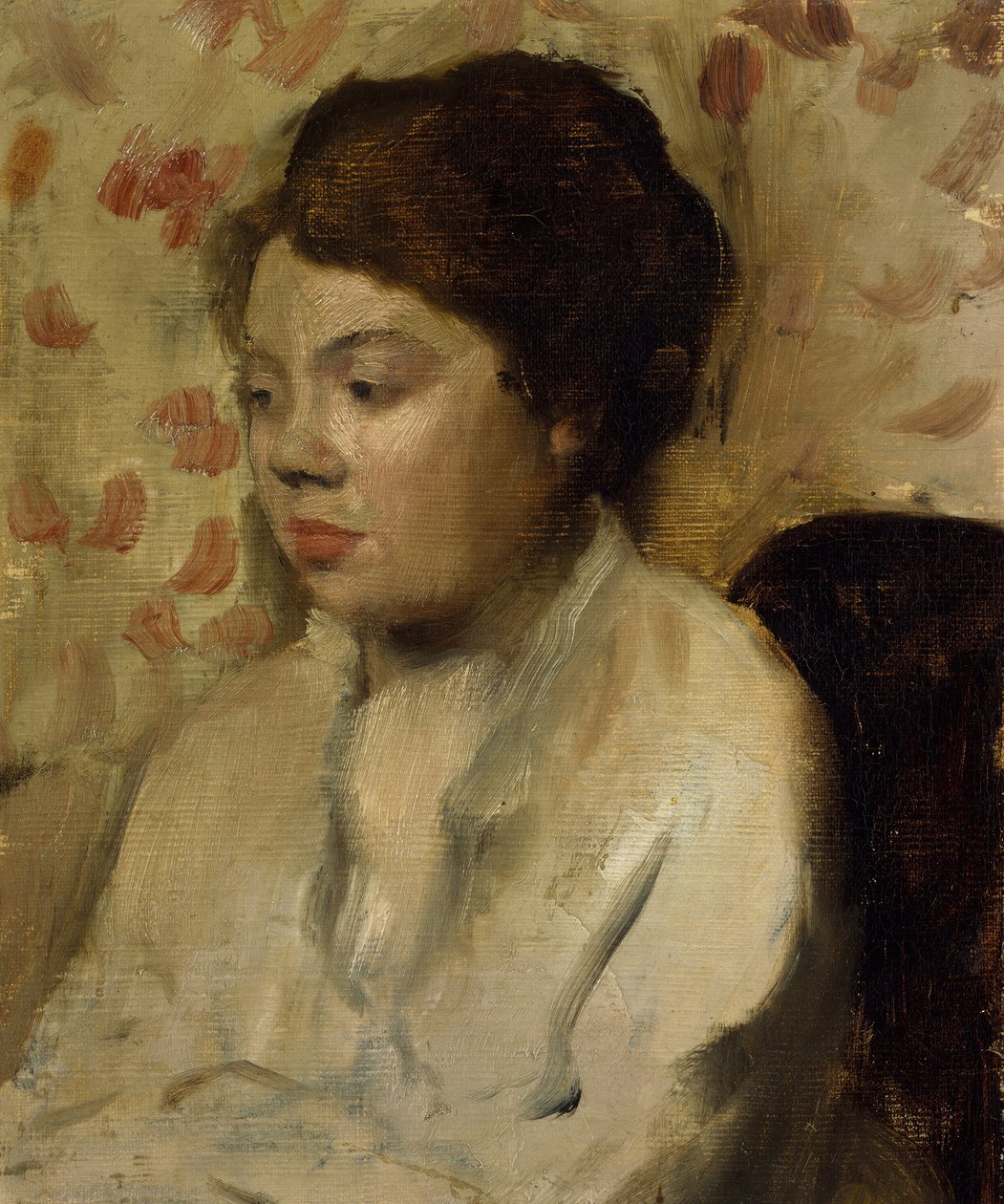 Egy fiatal nő portréja, kb. 1885. alkotó: Edgar Degas