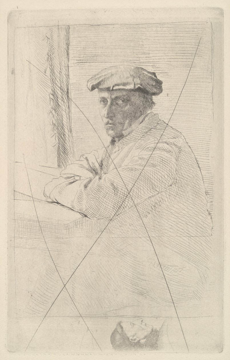 Joseph Tourny metsző portréja, 1857 (törölve a rézkarc) alkotó: Edgar Degas