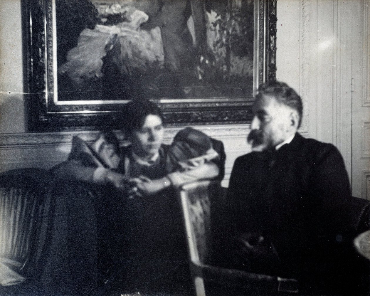 Stephane Mallarme (1842-1898) író és Paule Gobillard, Berthe Morisot unokahúga portréja”” Edgar Degas (1834-1917) fényképe 1896 V. 0,29x0,37 m Párizs, Muse d