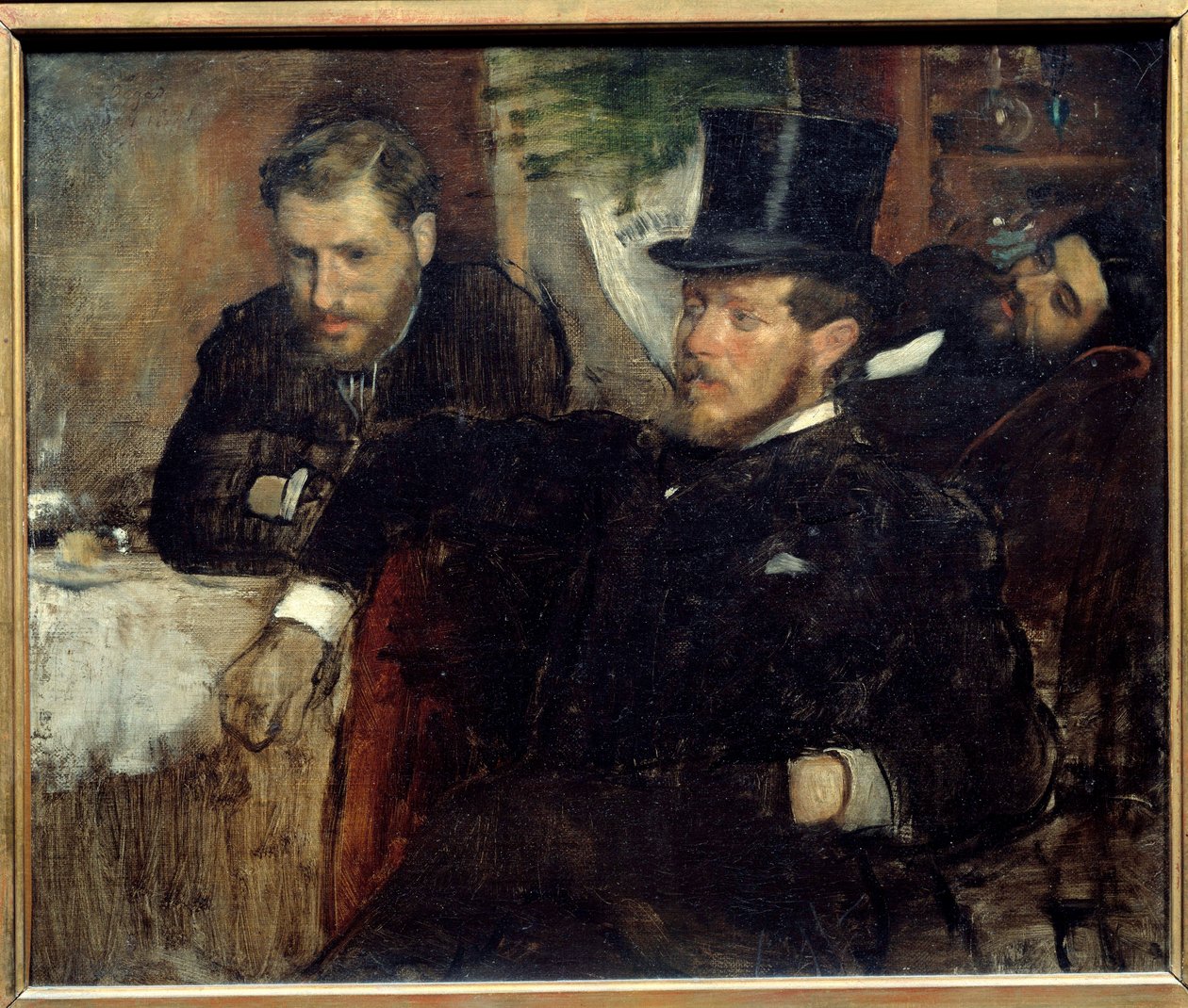 Jeantaud (1840-1906), Livert és Laine (1841-1888), a művész barátai portréi Edgar Degas (1834-1917) festménye 1871 V. 0,38x0,47 m Párizs, Muse d