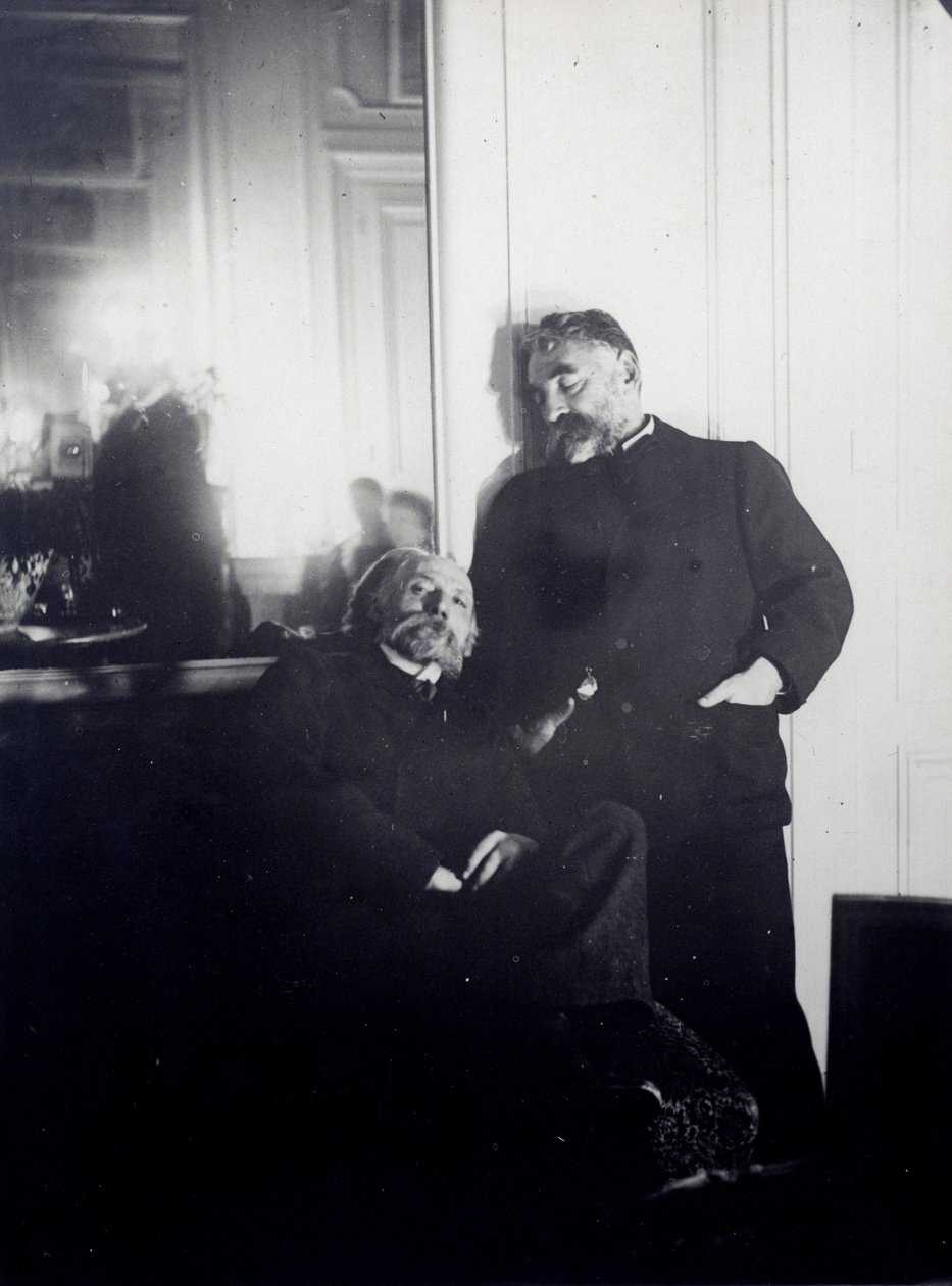 Stephane Mallarme költő (1842-1898) és Auguste Renoir festő (1841-1919) portréi. Edgar Degas (1834-1917) fényképes ediktum 1895 Párizs, Jacques Doucet Könyvtár alkotó: Edgar Degas