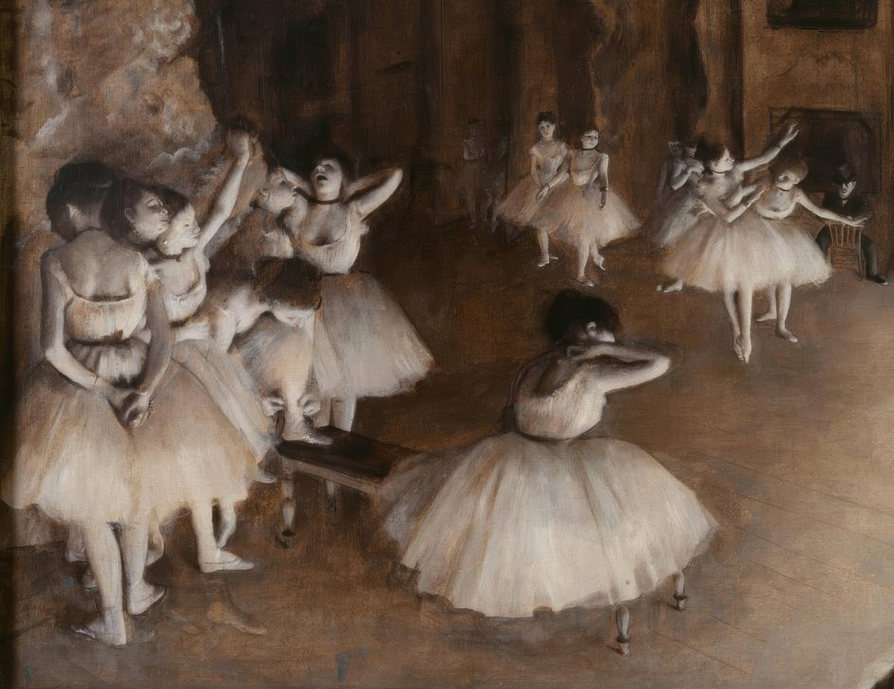 Balett próbája a színpadon alkotó: Edgar Degas