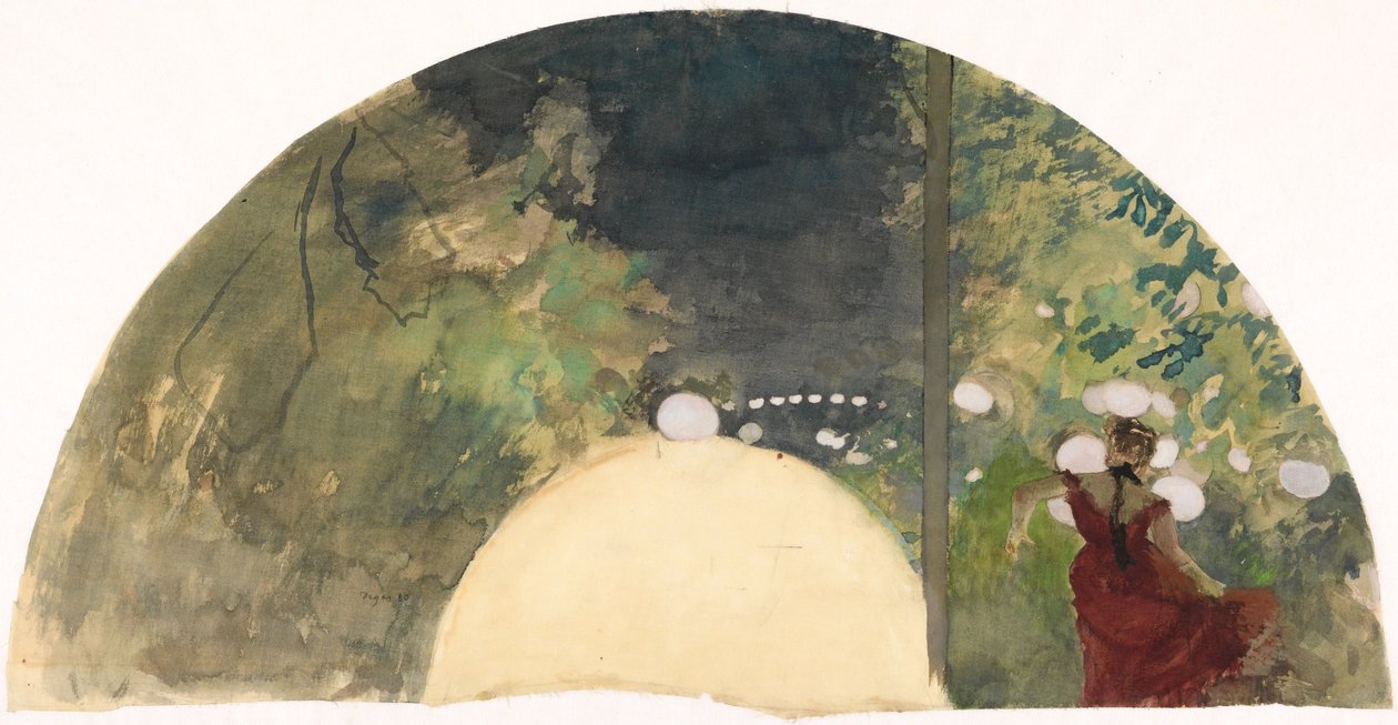 Énekesnő egy párizsi kertkávéházban alkotó: Edgar Degas