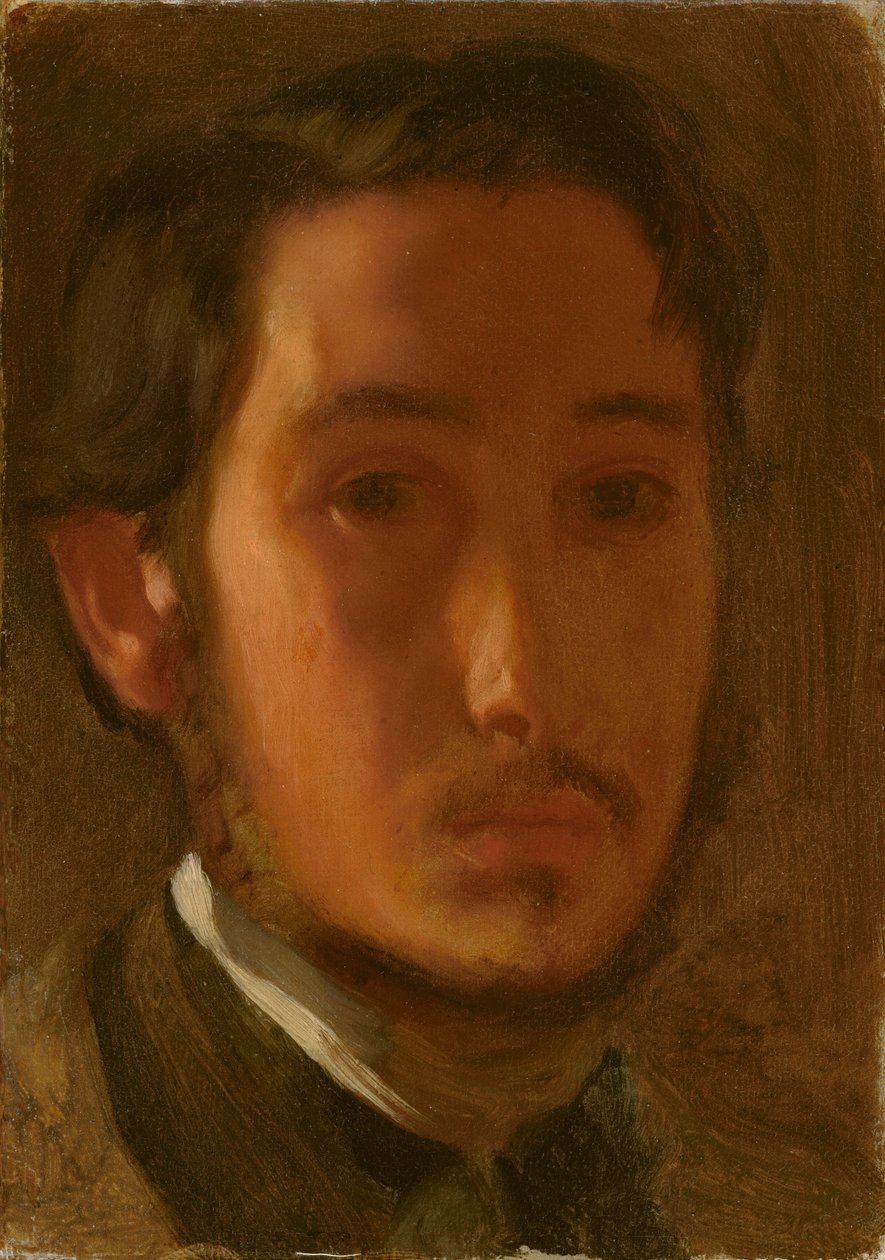 Önarckép fehér gallérral alkotó: Edgar Degas