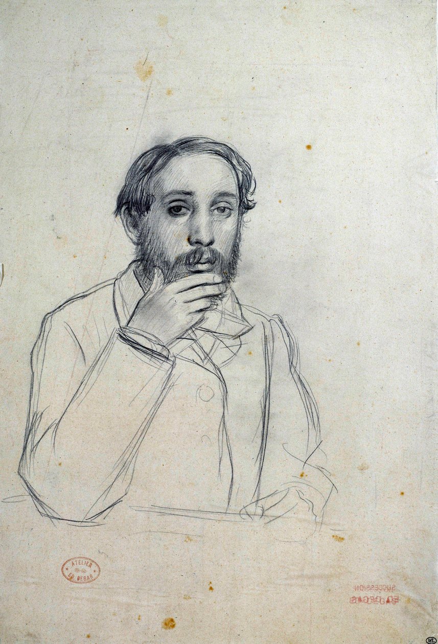 Edgar Degas (1834-1917) önarcképe 19. századi V. 0,36x0,24 m Párizs, Musee du Louvre alkotó: Edgar Degas