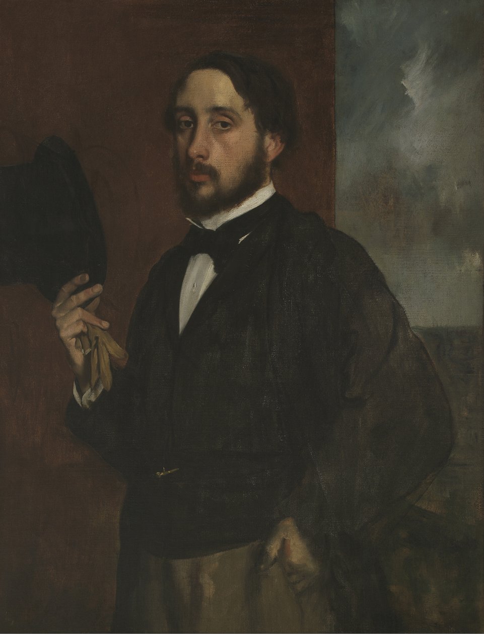 Önarckép megemelt kalappal, 1863 körül alkotó: Edgar Degas