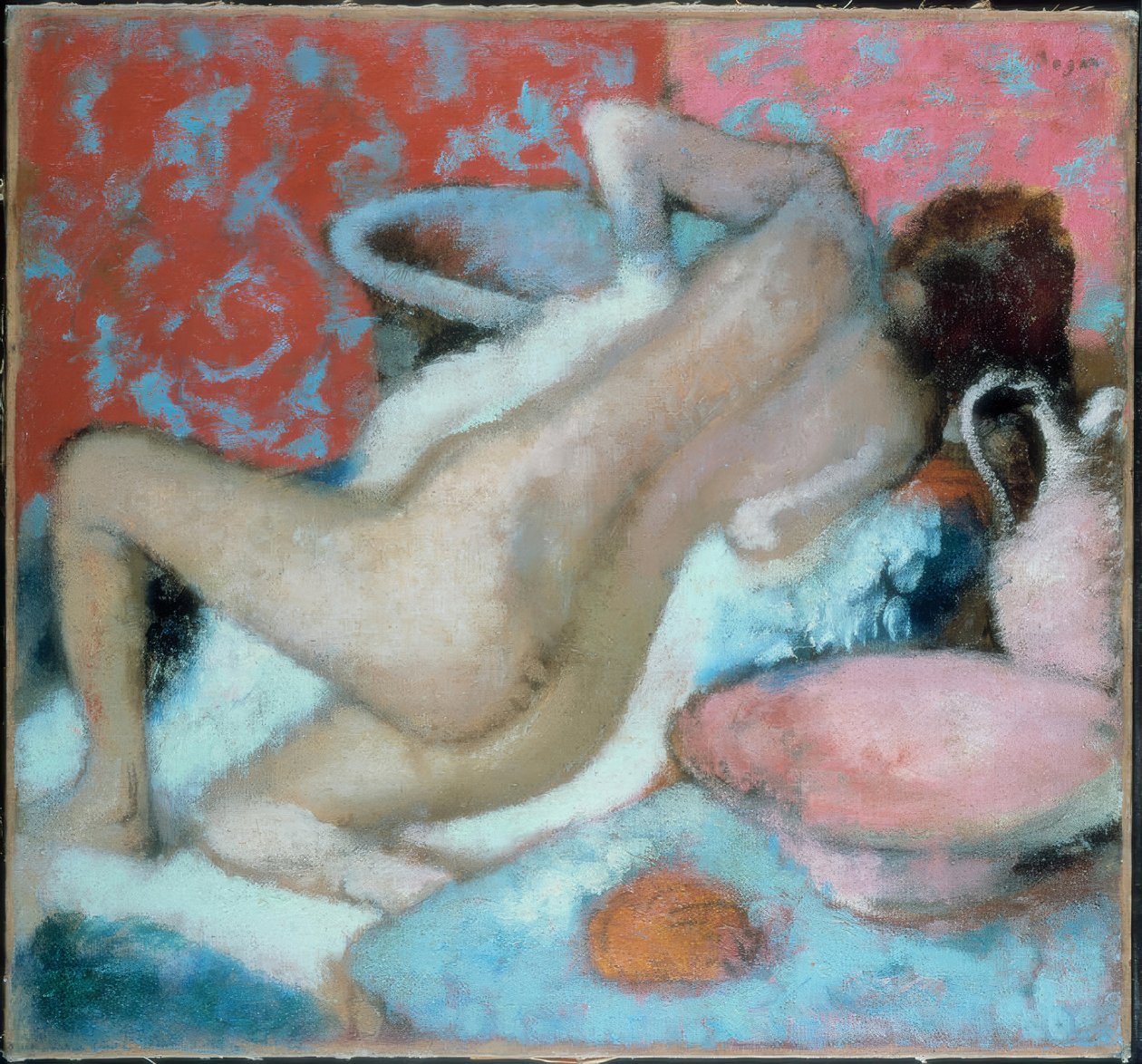 Nő szárítkozik alkotó: Edgar Degas