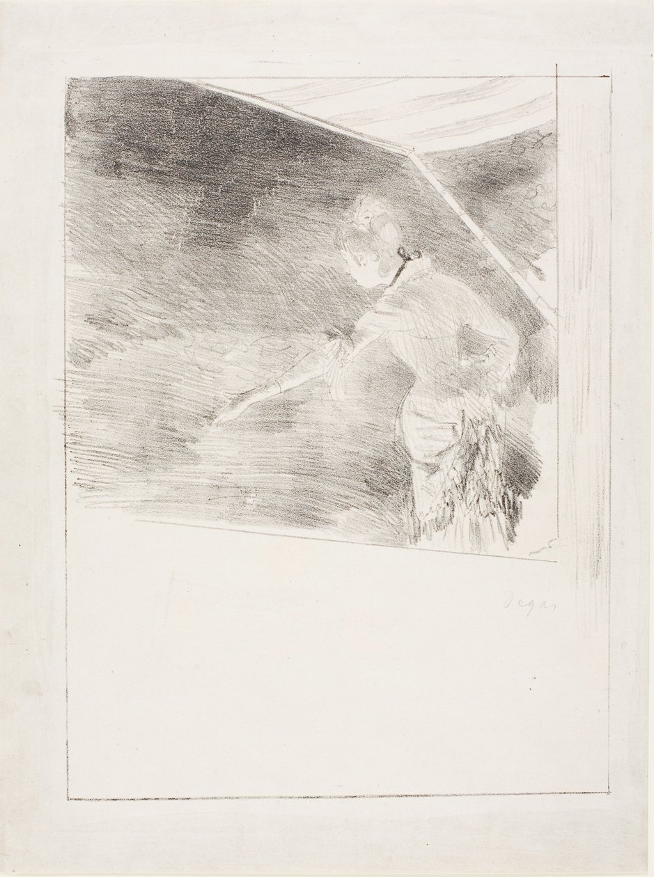 Énekes egy kávéházi koncerten alkotó: Edgar Degas