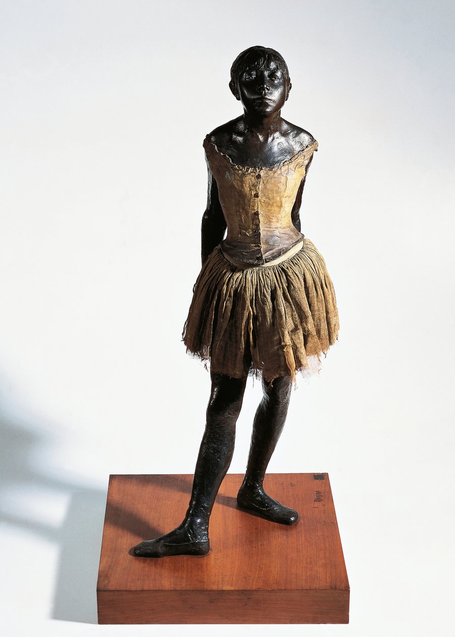 Edgar Degas (1834-1917) kis táncos 14 éves, 1880 körül, bronz szobor és tüll alkotó: Edgar Degas