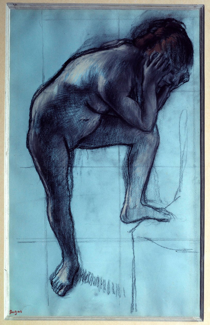 Álló meztelen nő Edgar Degas (1834-1917) pasztellje és faszén 1883 V. 0,49x0,3 m Párizs, Muse d
