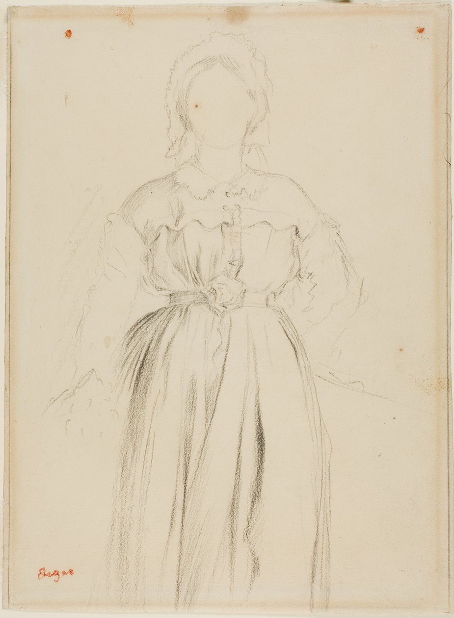 Tanulmány Marguérite de Gas portréjához alkotó: Edgar Degas