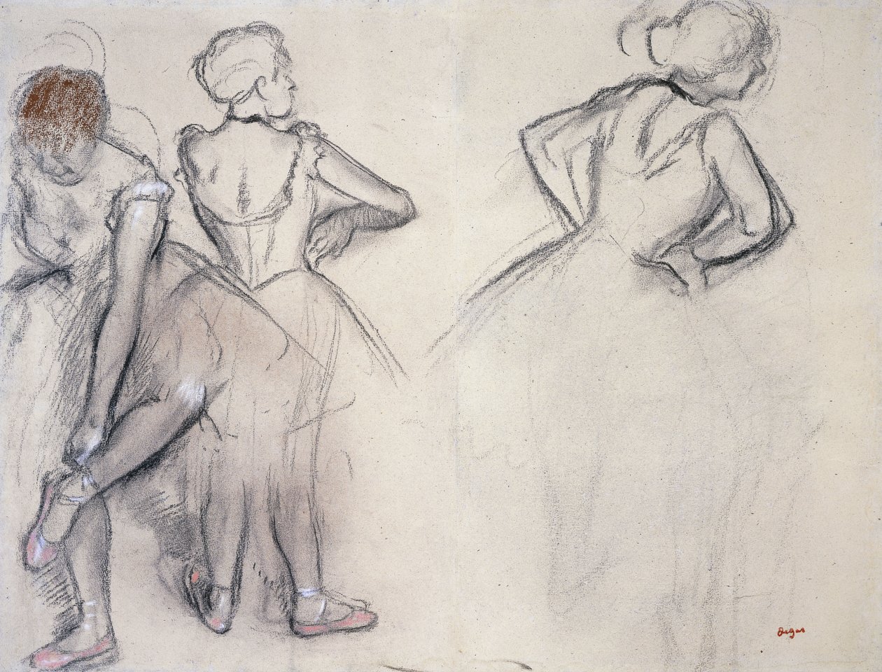 Tanulmány a táncosokról; Tanulmány a táncosokról, alkotó: Edgar Degas