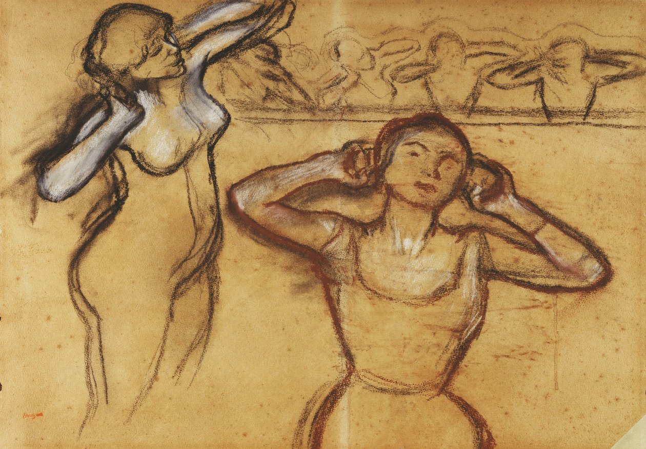 Tanulmány egy táncosról; táncos tanulmány, alkotó: Edgar Degas