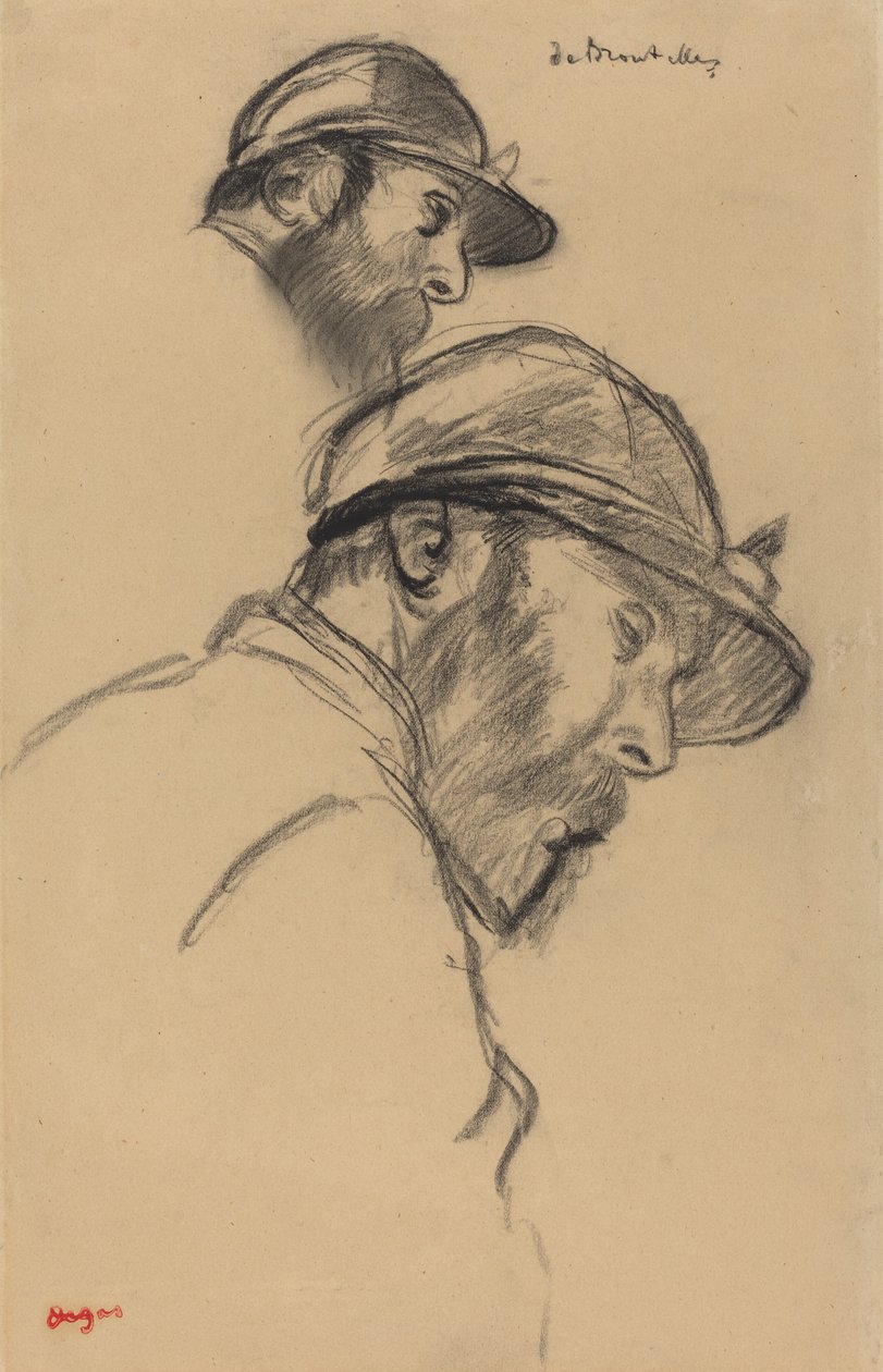 Tanulmány egy Jockey M. de Broutellesről, c. 1884. alkotó: Edgar Degas