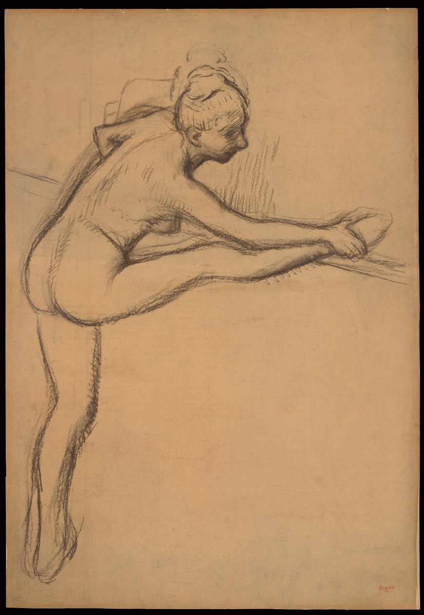 Studie eines Aktes (Tänzerin an der Barre) alkotó: Edgar Degas