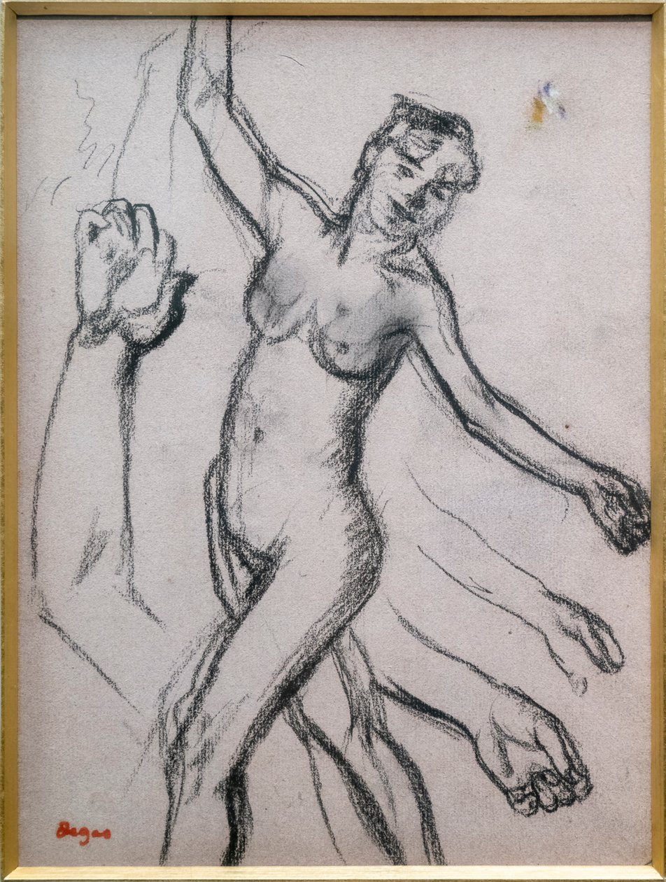 Tanulmány egy nőről. 1878, szén papíron. alkotó: Edgar Degas