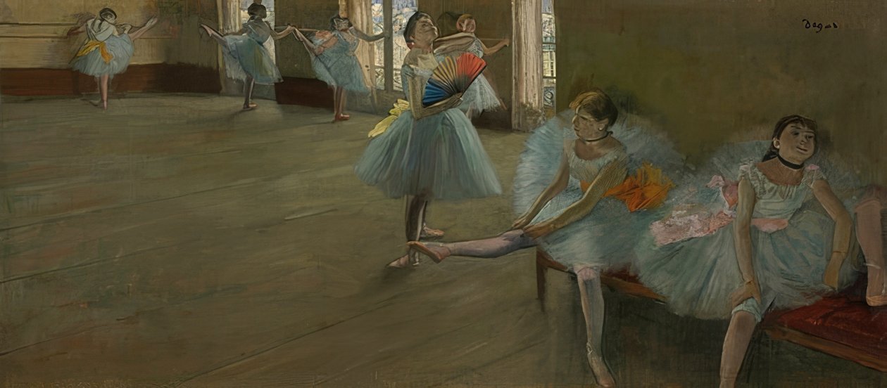 Táncosok egy gyakorlóteremben. 1880 körül alkotó: Edgar Degas