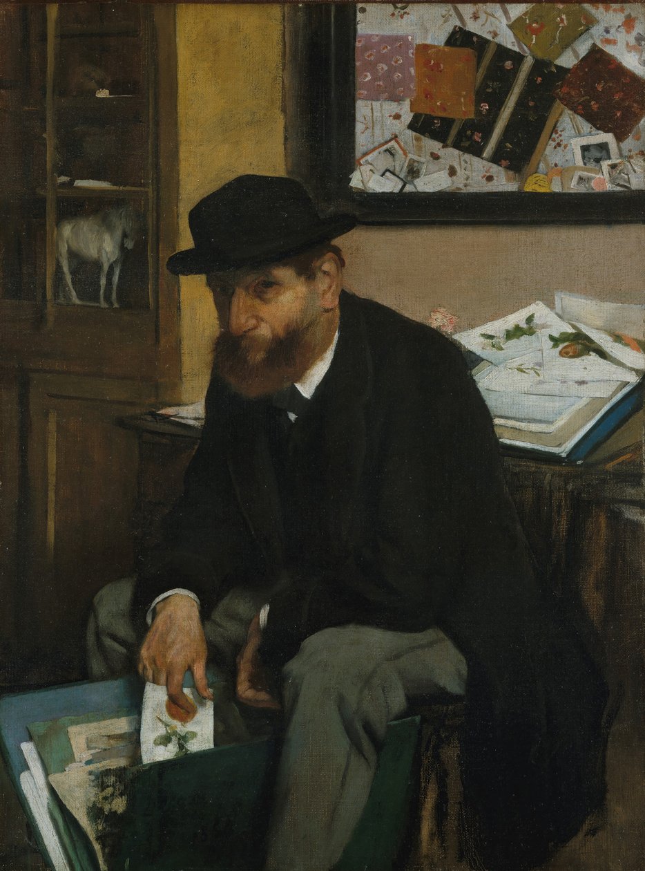 A nyomtatványgyűjtő, 1866. alkotó: Edgar Degas