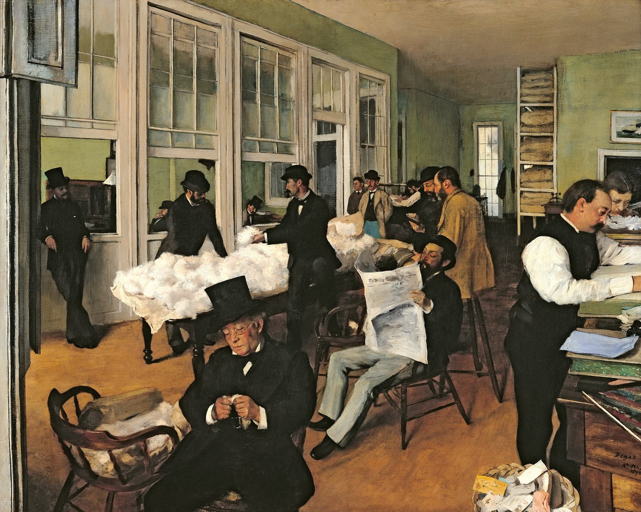 A Cotton Exchange, New Orleans alkotó: Edgar Degas