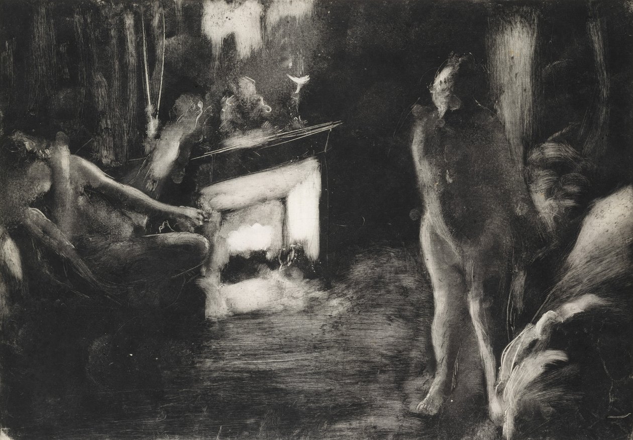 A Fireside, kb. 1876-77. alkotó: Edgar Degas