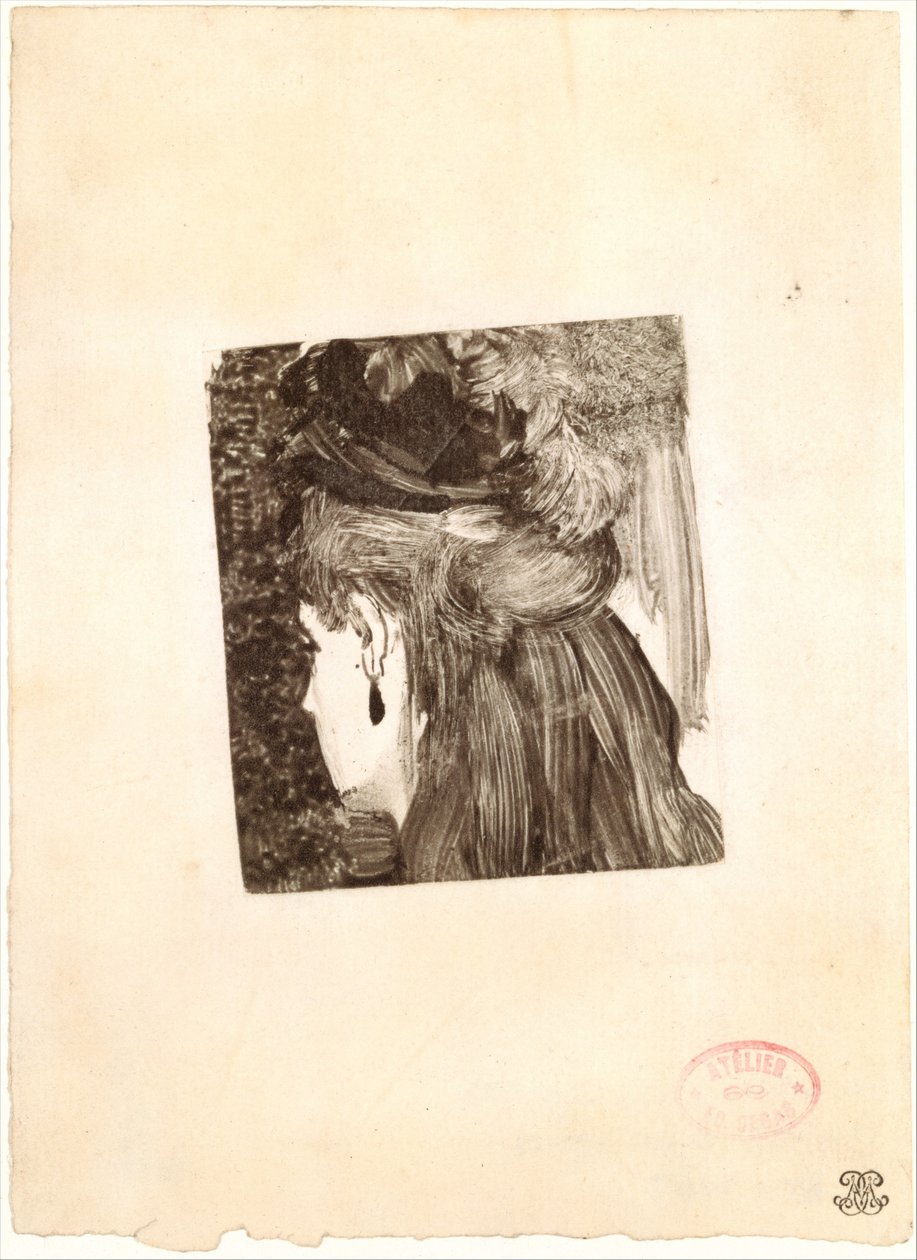 The Jet Earring, 1876-77. alkotó: Edgar Degas