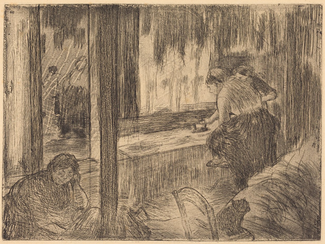 The Laundresses (A mosónők (A vasalás)) alkotó: Edgar Degas