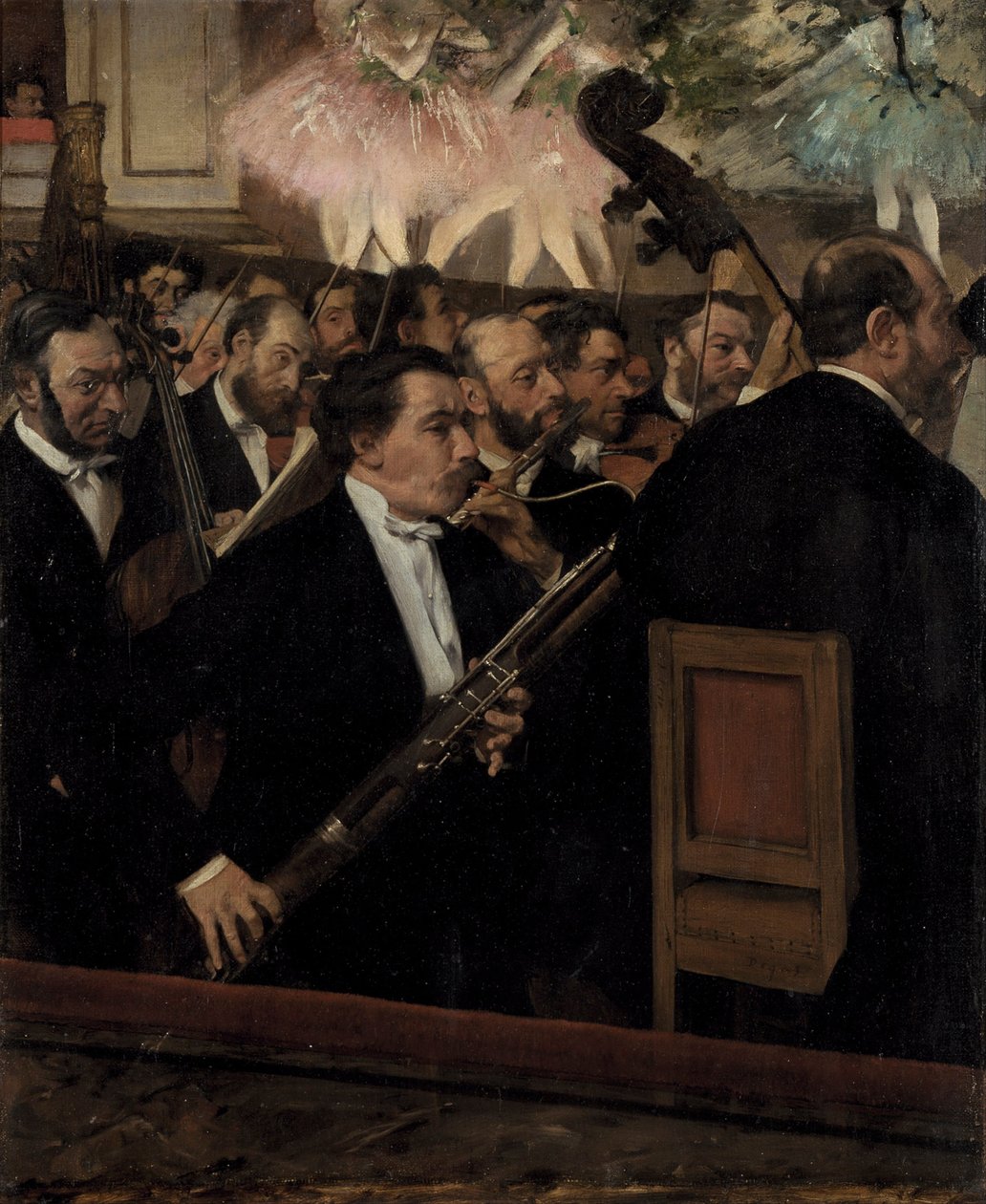 A Zenekar az Operában, c. 1870 alkotó: Edgar Degas