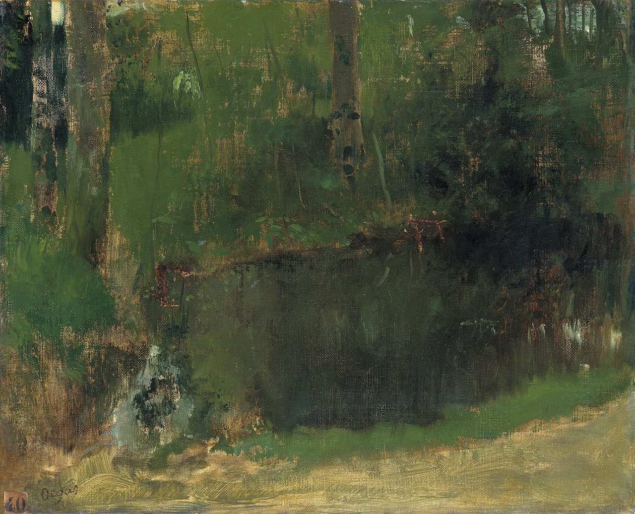 A tavacska az erdőben, 1868 körül alkotó: Edgar Degas