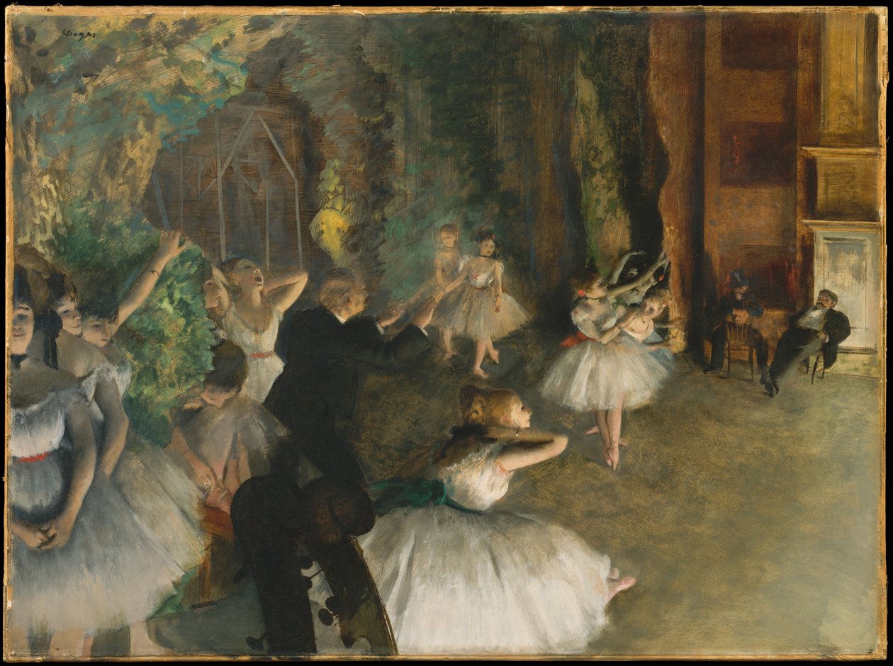 A balett próbája a színpadon alkotó: Edgar Degas