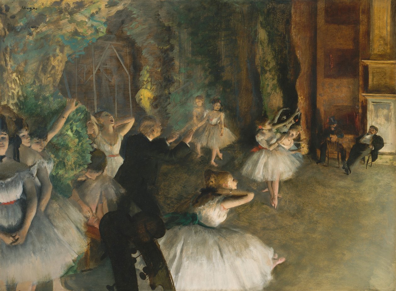 A balett próbája a színpadon, kb. 1874. alkotó: Edgar Degas