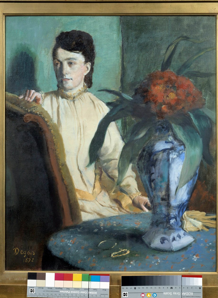Edgar Degas (1834-1917) A nőnél Potiche festmény alkotó: Edgar Degas