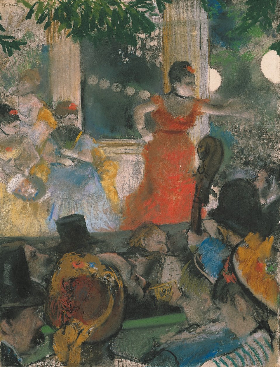 A kávézó-koncert a Les Ambassadeurs-ben alkotó: Edgar Degas