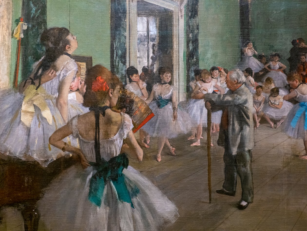 A táncóra (részlet). 1873-ban kezdődik, 1875-1876-ban ér véget. Olajfestmény. alkotó: Edgar Degas
