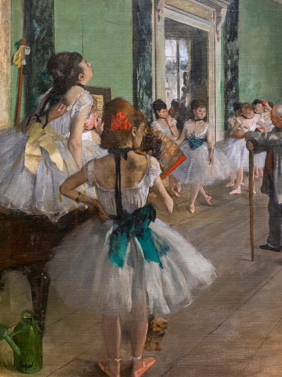 A táncóra (részlet). 1873-ban kezdődik, 1875-1876-ban ér véget. Olajfestmény. alkotó: Edgar Degas