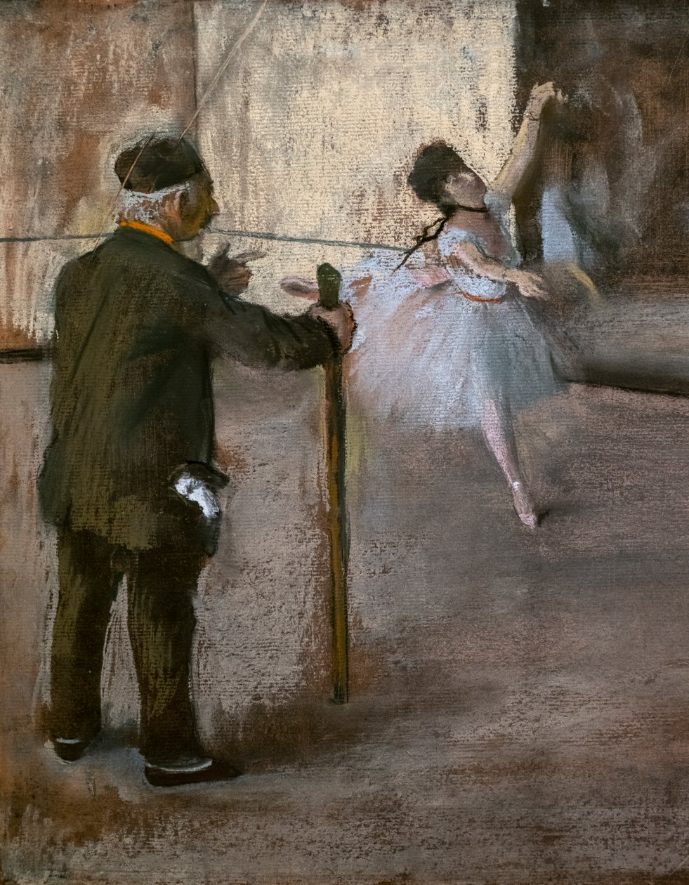 A tánclecke (részlet). 1876 körül. Pasztell kartonra ragasztott papíron. alkotó: Edgar Degas