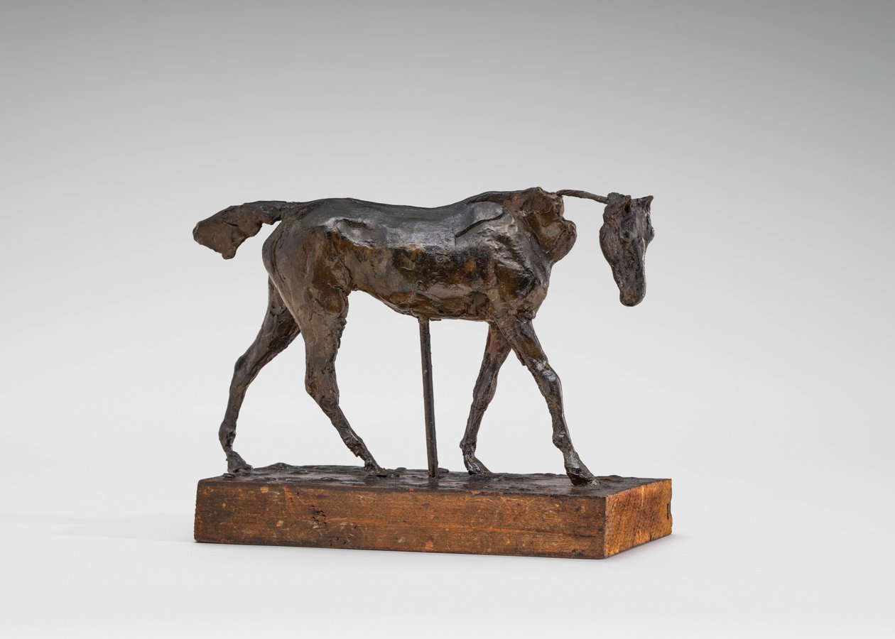 Telivér lójárás, a nyak egy része hiányzik, 1870-es évek eleje. alkotó: Edgar Degas