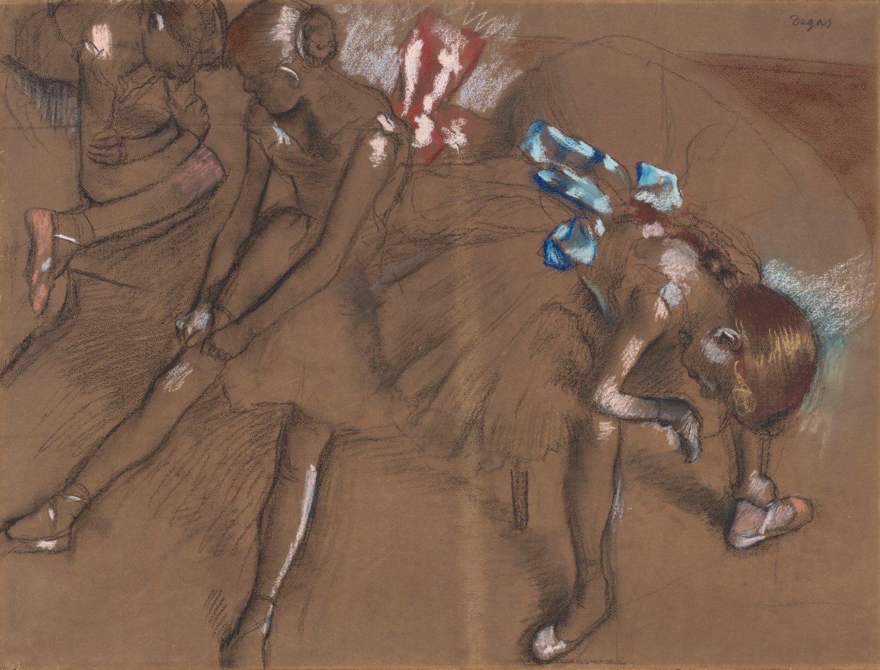 Három táncos pihen, 1880 körül alkotó: Edgar Degas