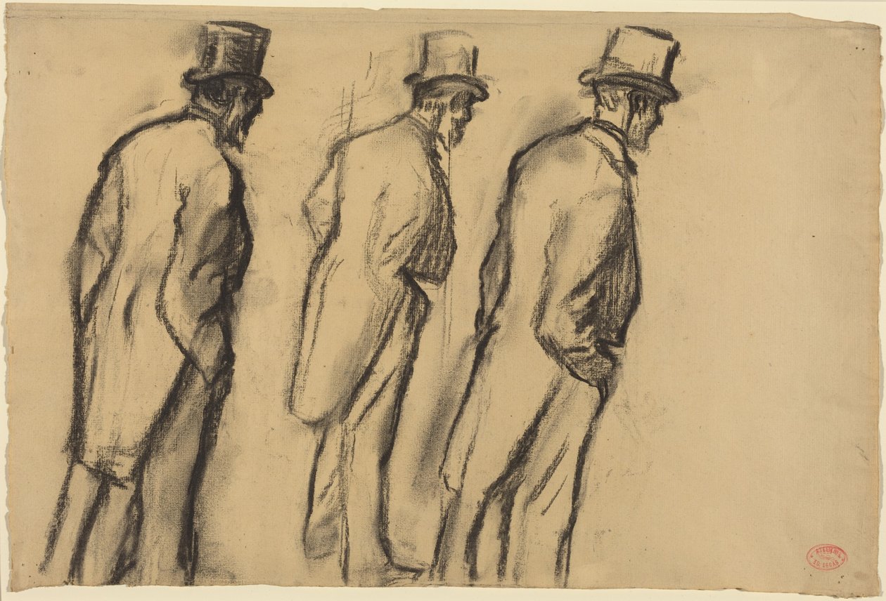 Három tanulmány Ludovic Halévy álló alakjáról alkotó: Edgar Degas