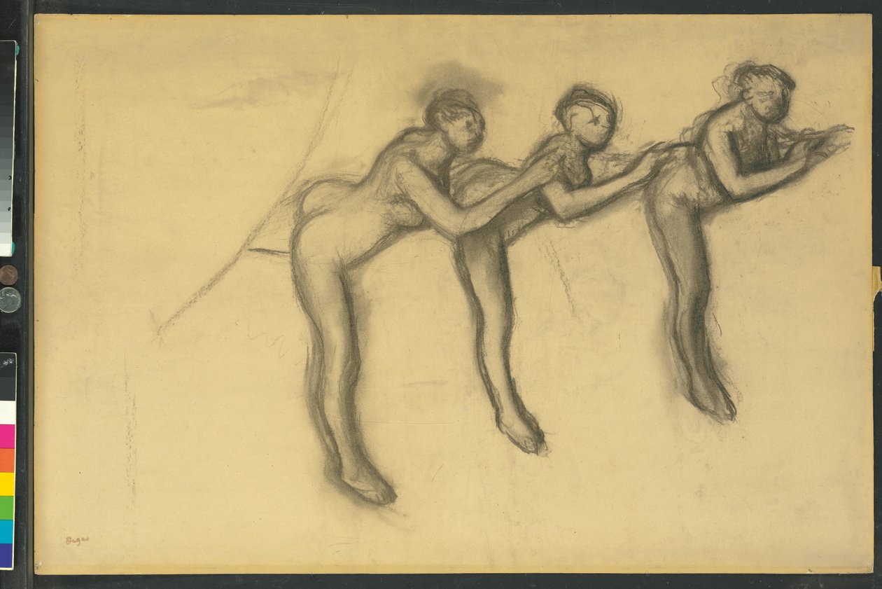 Három táncos harisnyanadrágban, 1895-1900 körül alkotó: Edgar Degas