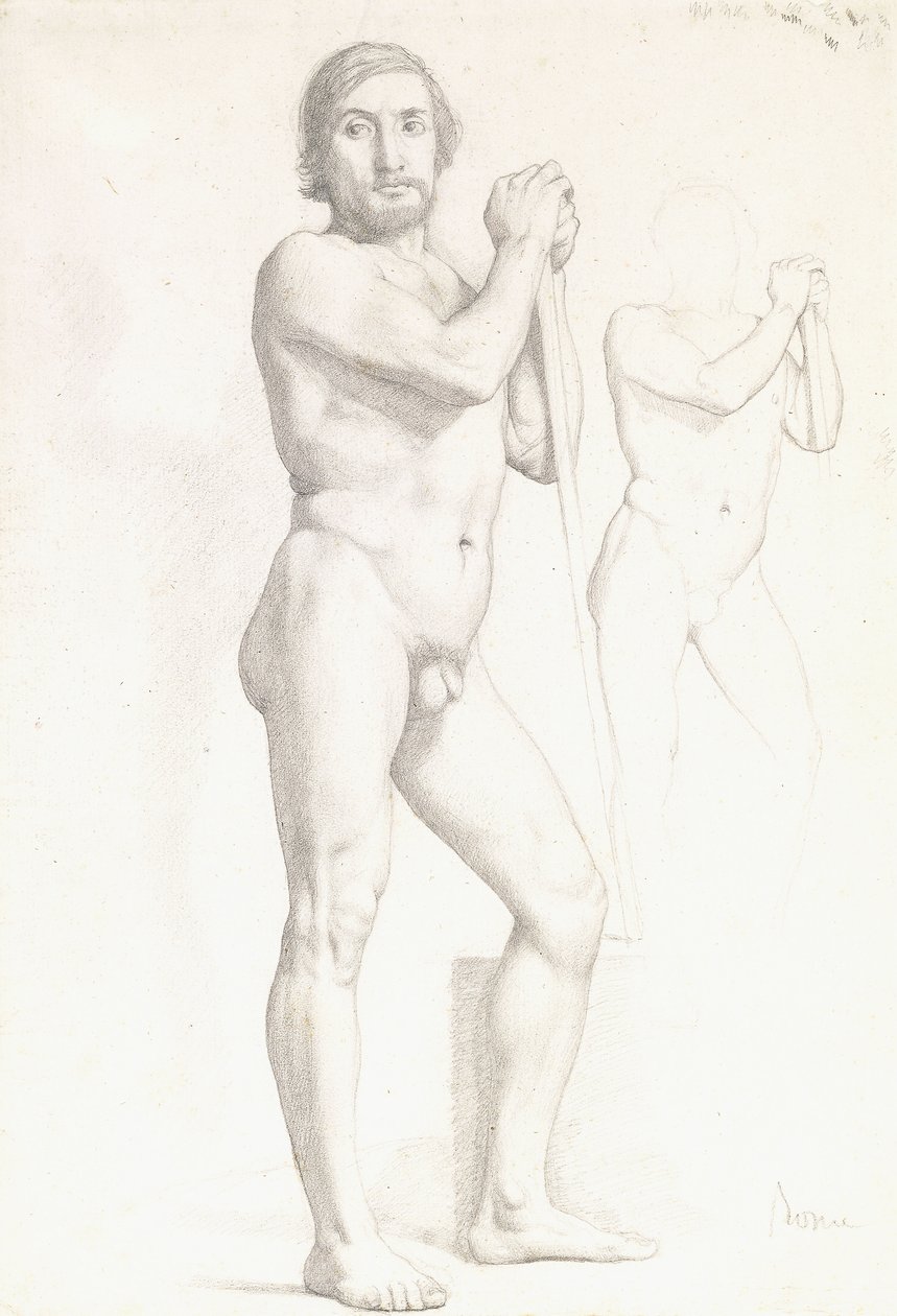 Két akadémiai tanulmány egy emberről, 1856 körül alkotó: Edgar Degas